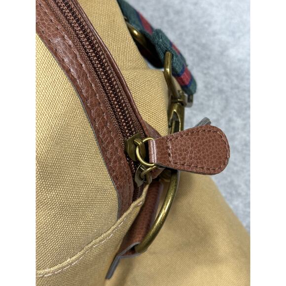 Ralph Lauren Polo Duffle Bag Brown Patch Double Handles & Adjustable Strap - Picture 5 of 8